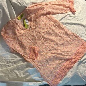 Pink and Orange Patterned Tunic